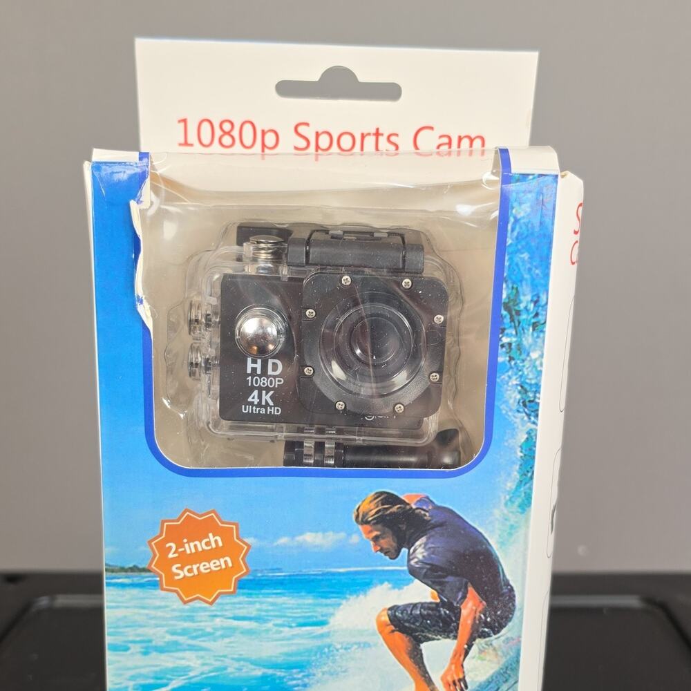 Kogan HD‎ 1080P 4K Ultra HD Waterproof Action Camera Wide Angle 2-inch LCD Black